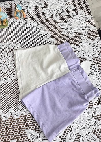 Kızlar için Pastel Renkli Pamuklu Şort - Görsel 3