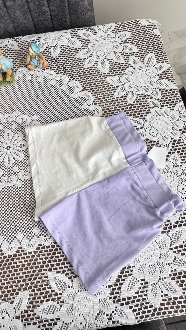 Kızlar için Pastel Renkli Pamuklu Şort - Görsel 3