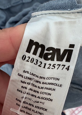 m Beden Mavijeans Keten Kısa Kollu Erkek Gömlek