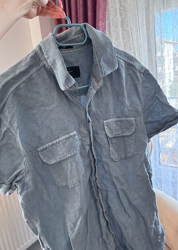 Mavijeans Keten Kısa Kollu Erkek Gömlek