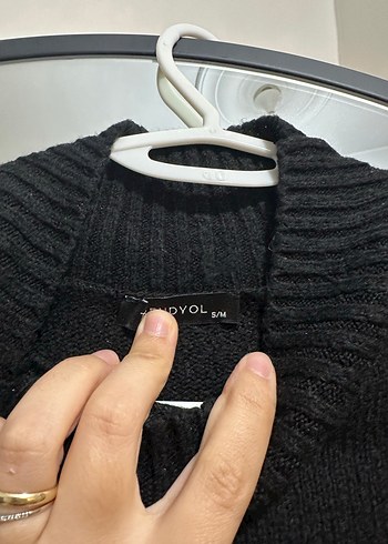 Trendyol & Milla Kadın Siyah Uzun Yün Triko Elbise