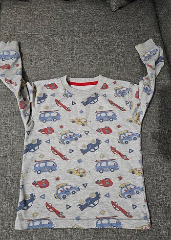 Gri Uzun Kollu Baskılı Erkek Pijama Takımı - Görsel 3