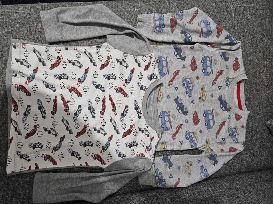 Gri Uzun Kollu Baskılı Erkek Pijama Takımı - Görsel 2