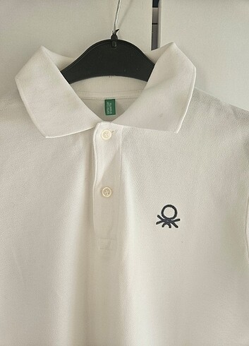 Benetton Benetton 10 11 yaş lakos polo yaka tişört beyaz