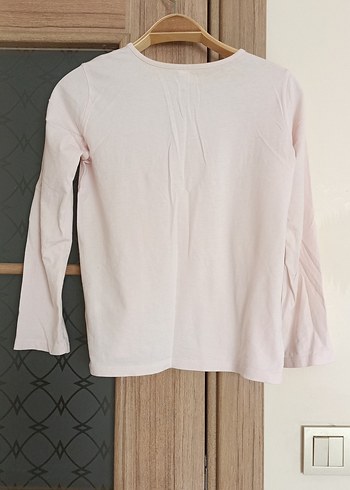 11-12 Yaş Beden pembe Renk Pembe Uzun Kollu Mini Baskılı Pijama Takımı