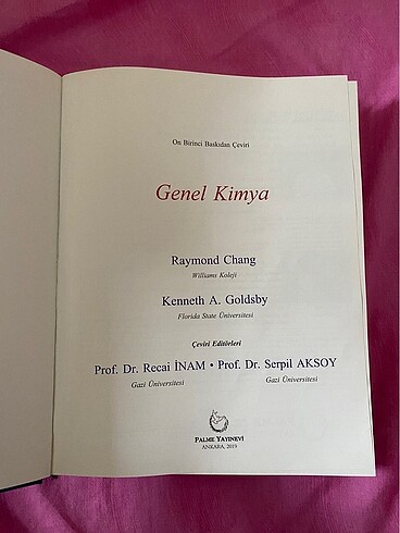 Genel kimya kitabı