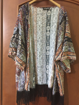 m Beden Etnik desenli kimono