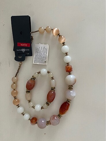 #AGATA#MARKA KADIN BİLEKLİK+KOLYE#