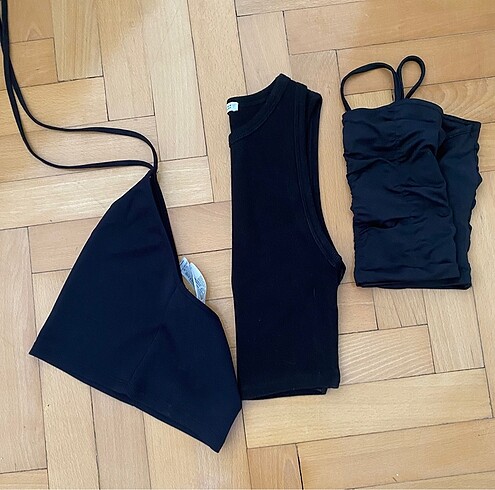 Zara #ZARA#MARKA ÜÇ ADET KADIN CROP#