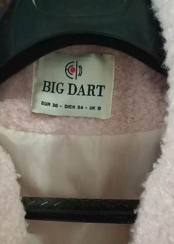 36 Beden, Pembe Uzun Peluş Kadın Kaban - Görsel 5