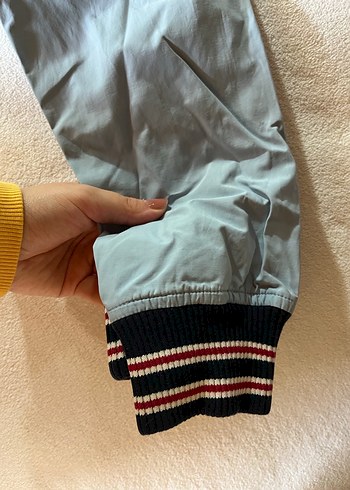 Açık mavi Fermuarlı Kadın yağmurluk - Görsel 3