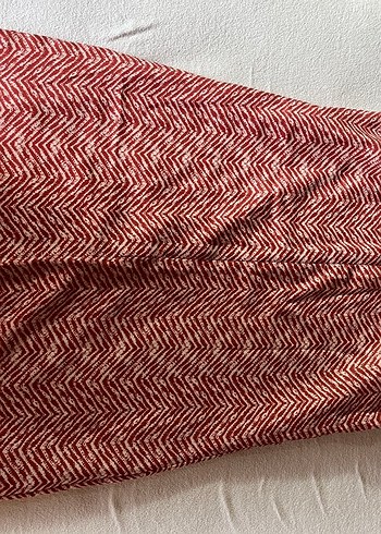 Parlak Kırmızı Batik Desenli elbise - Görsel 3