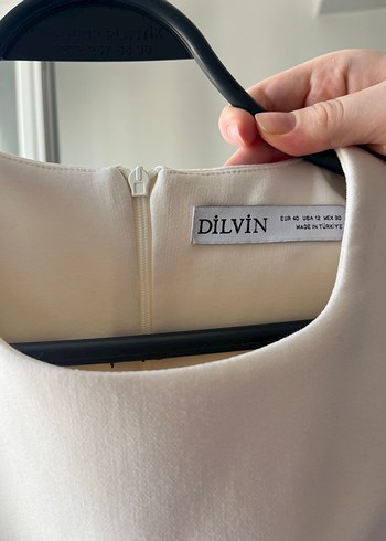 Dilvin Beyaz Askısız Mini Elbise
