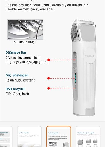 Kochler Elektrikli Tıraş ve Vakum Seti - Görsel 5