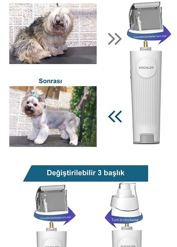 Kochler Elektrikli Tıraş ve Vakum Seti - Görsel 10