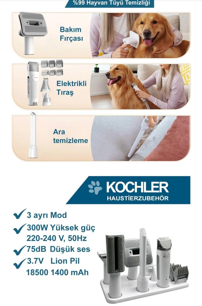 Kochler Elektrikli Tıraş ve Vakum Seti - Görsel 4
