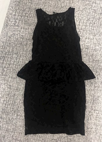 Dantel Detaylı Siyah Midi Goth Elbise