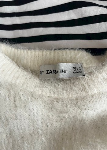 Zara Knit Ekru Yumusak Triko Kazak