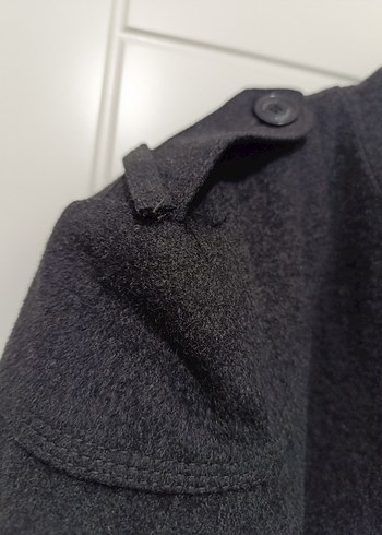 Gri Düğmeli Erkek Kaşe Kaban - Görsel 8