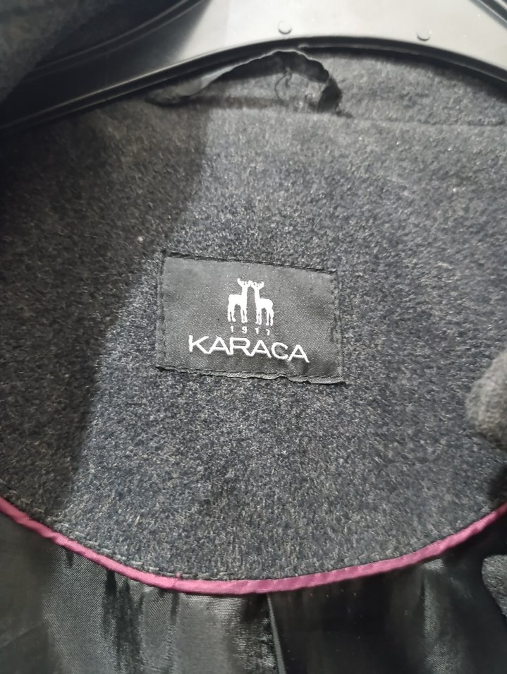 Gri Düğmeli Erkek Kaşe Kaban - Görsel 5