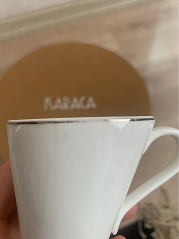Beden beyaz Renk Karaca fincan takımı