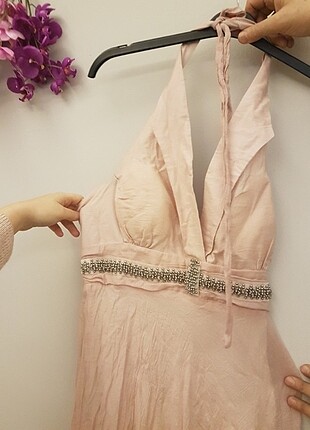 H&M ELBISE PEMBE
