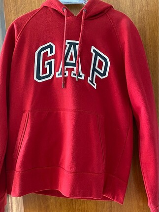 GAP kırmızı erkek kapişonlu sweatshirt