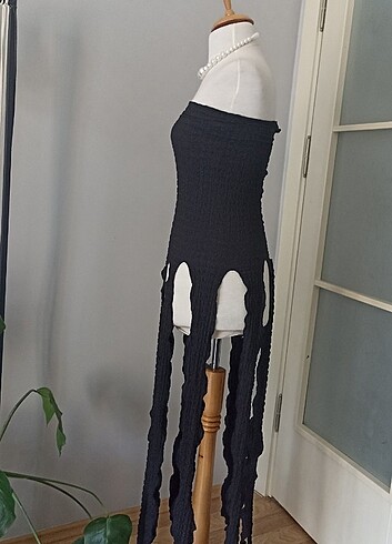 Zara Tasarım straplez bluz
