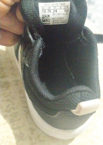 Erkek Çocuk Siyah Cırtlı Spor Ayakkabı - Görsel 6