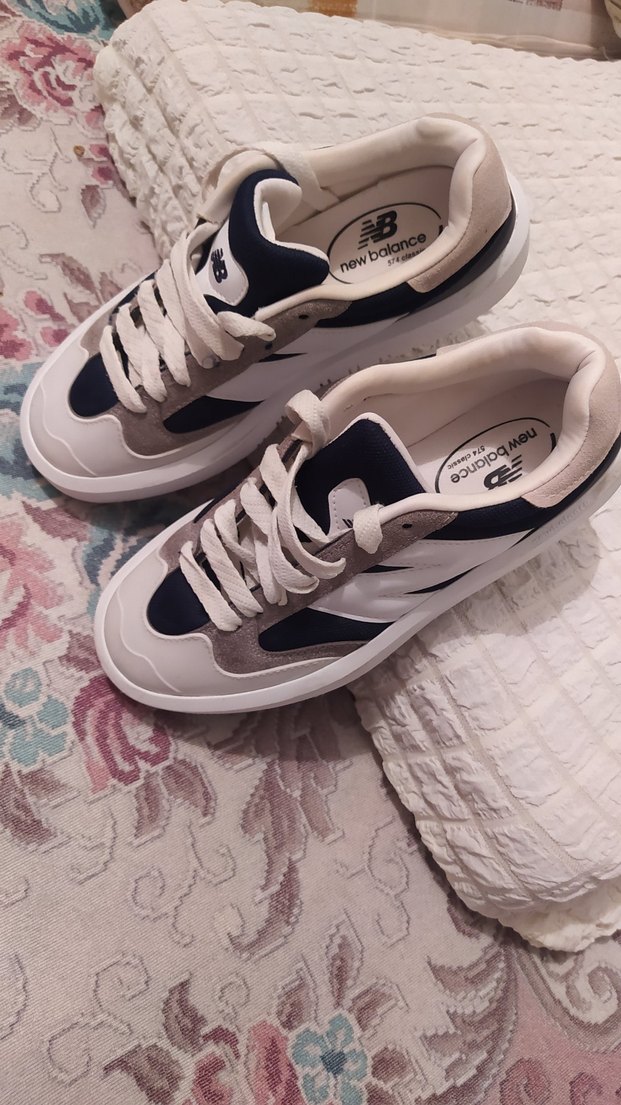 New Balance Beyaz Gri Platform Spor Ayakkabı - Görsel 2