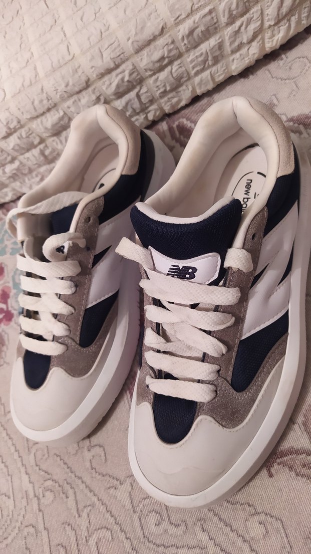 New Balance Beyaz Gri Platform Spor Ayakkabı - Görsel 5