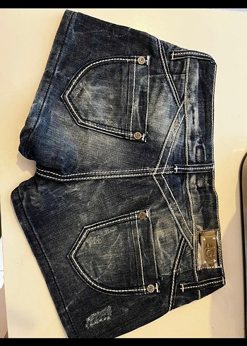 Zara Kadın Lacivert Mini Kot Şort