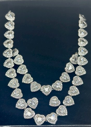 Beyaz Kalp Pırıltılı Takı Seti - Görsel 2