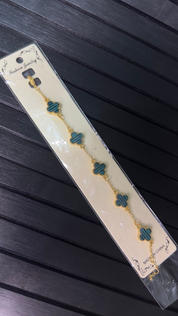 Zincir Detaylı Turkuaz Bohem Bileklik - Görsel 2