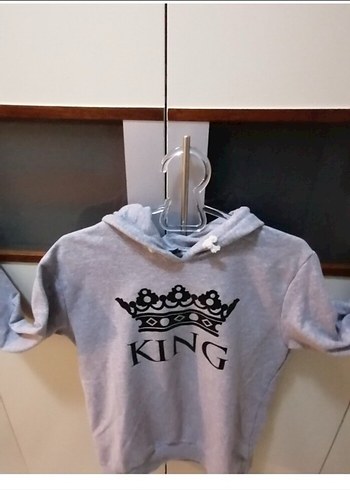 Gri Kapüşonlu Kadın Sweatshirt