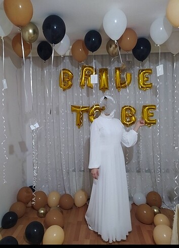 #Tesettür abiye #Beyaz abiye