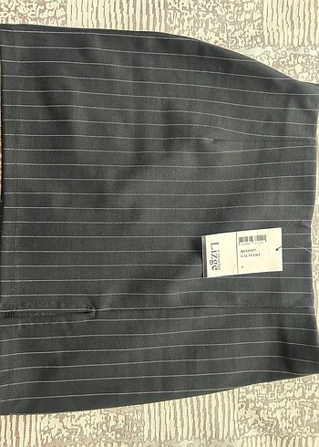 Düğmeli lacivert mini Kadın Etek