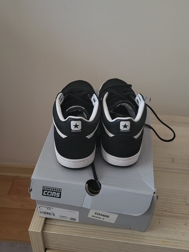 Converse erkek Siyah Yüksek Tabanlı Spor Ayakkabı - Görsel 2