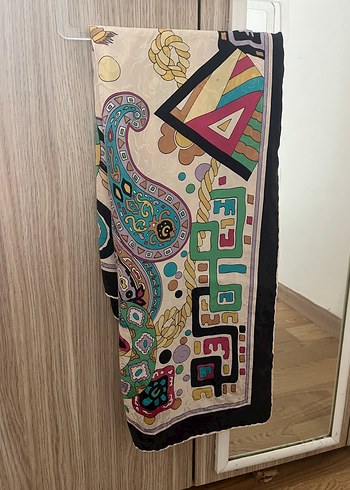 İpek Çok Renkli Bohem İpek Şal - Görsel 2