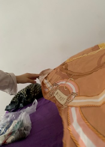 Camel Renkli, İpek Dokulu Kadın Fular