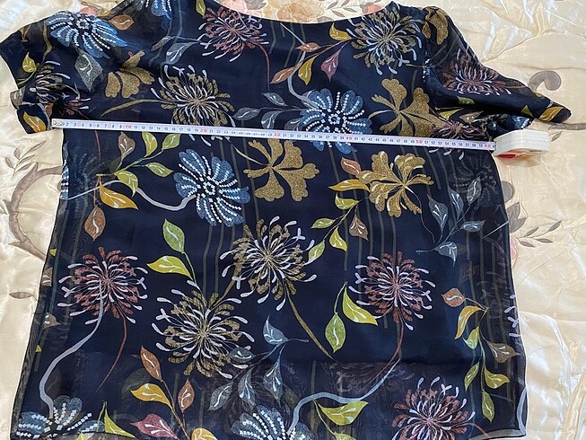 xl Beden çeşitli Renk Çiçek desenli şifon bluz