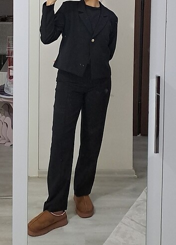 Crop blazer ceket 