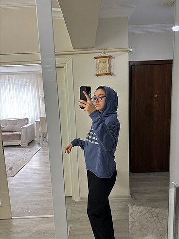 Mavi sweatshirt - Görsel 3