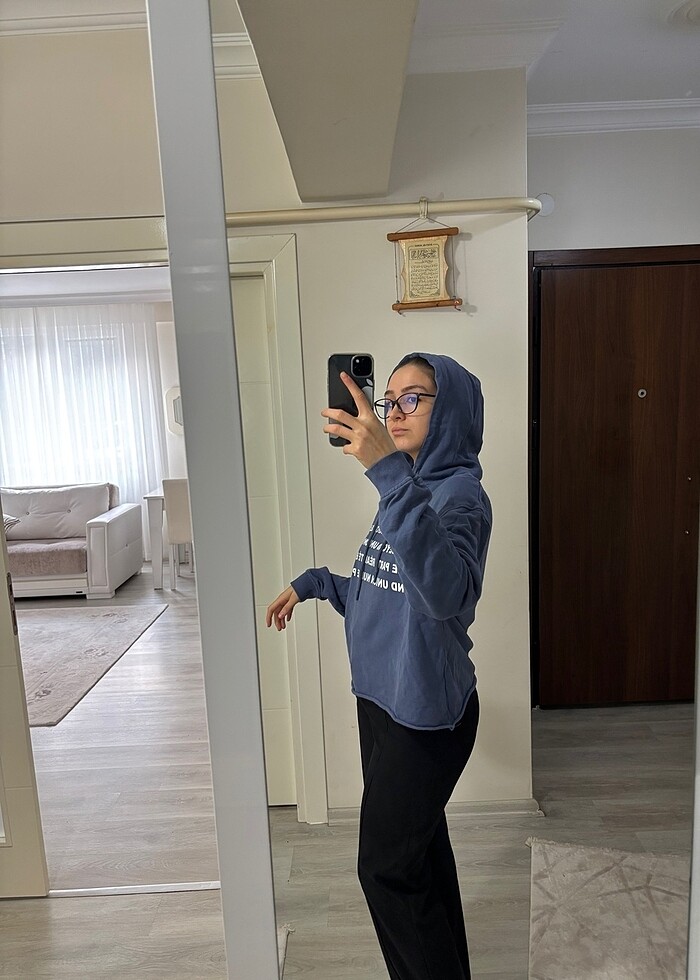 Mavi sweatshirt - Görsel 3