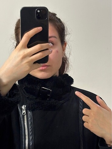 Kürklü mont - Görsel 7