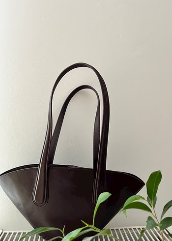 MNG Kahverengi Deri Fermuarlı shopper
 Kadın Çanta - Görsel 4