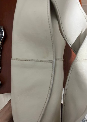 Bej Deri Kadın El Çantası - Görsel 5