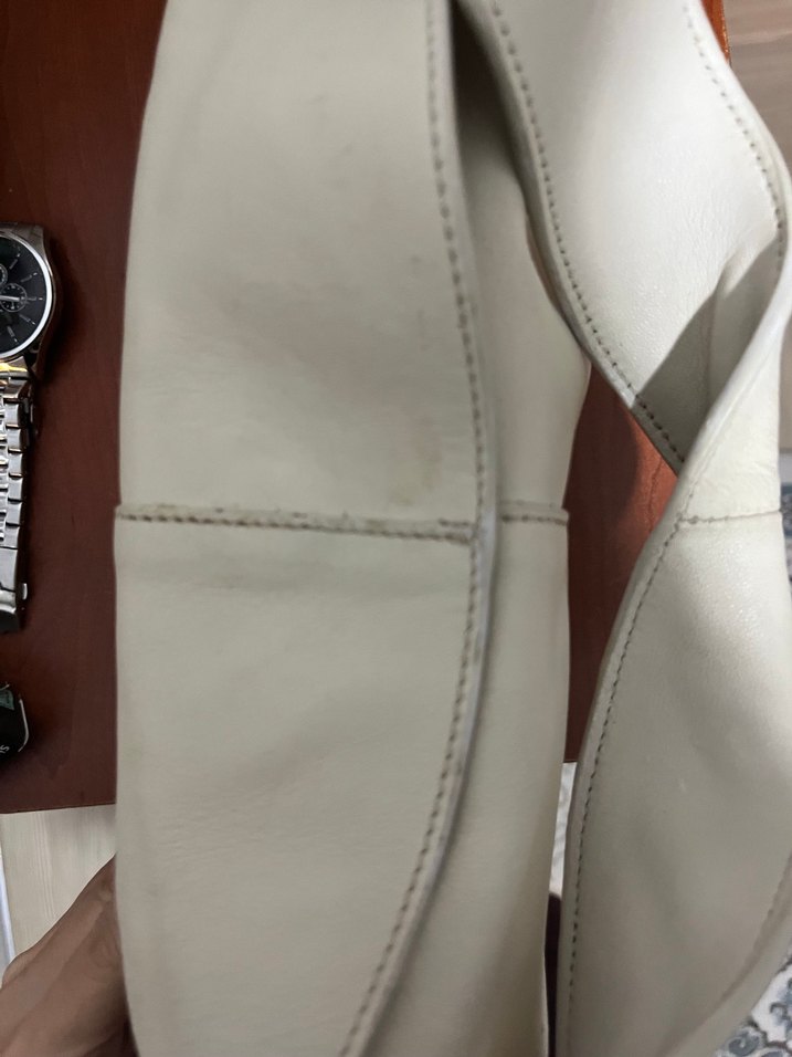 Bej Deri Kadın El Çantası - Görsel 5