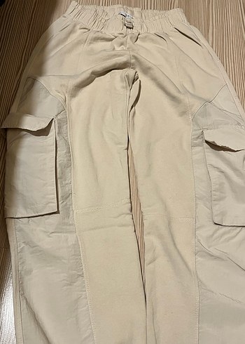 Bej Keten Mini Kız çocuk Pantolon - Görsel 2