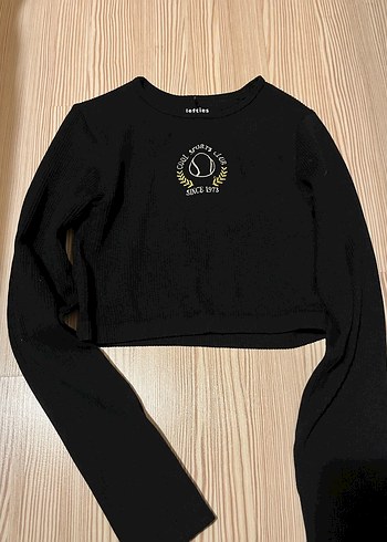 Lefties Siyah Baskılı Uzun Kollu Triko Atlet - Görsel 3